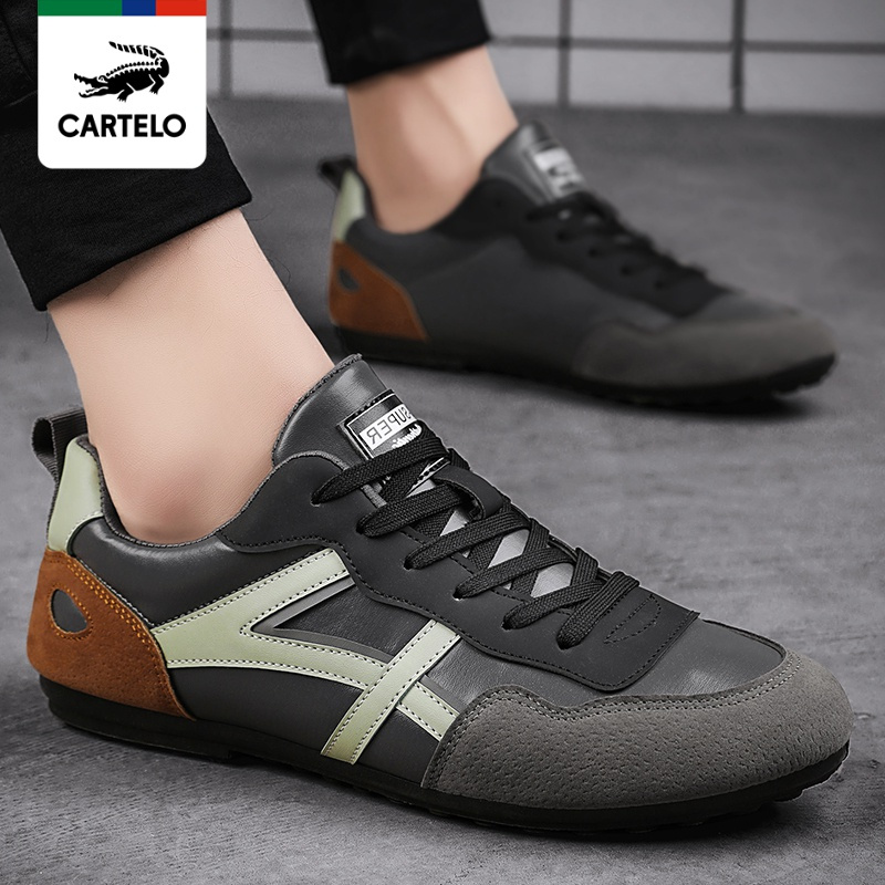 线下专柜同款卡帝乐鳄鱼cartelo新款舒适男士运动休闲鞋男鞋板鞋潮流