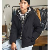 [1件5折]唐狮羽绒服男短款冬季新款学生加厚连帽衣服韩版青年外套潮流