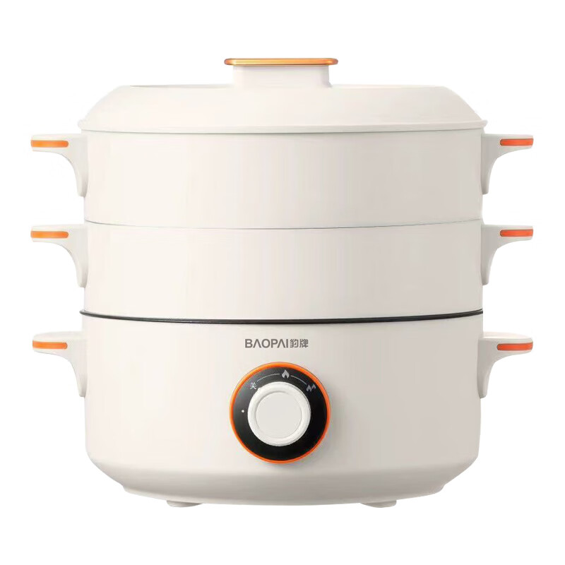 豹牌 BP-WD731 电火锅 火锅3L+蒸锅3L*2 白色