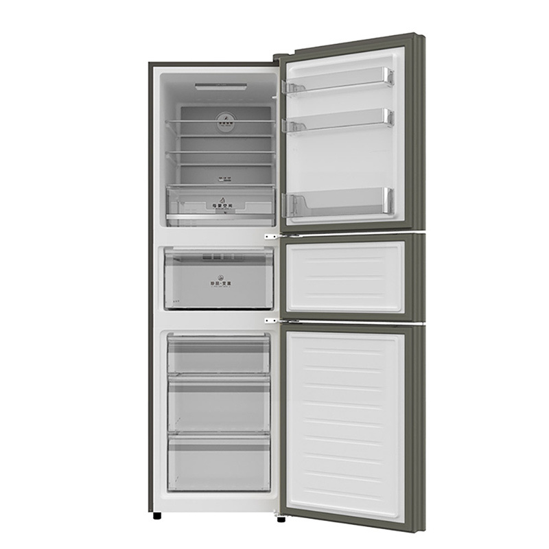 澳柯玛双变频风冷无霜冰箱家用小型能效三门式电冰箱星际灰269升冰箱