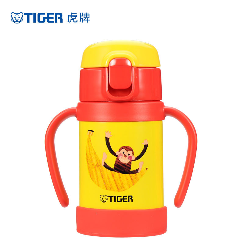 虎牌(tiger)304不锈钢保冷杯 幼儿卡通吸管杯儿童吸管水杯 猴子(红 )MCK-A28C-YT 280ml
