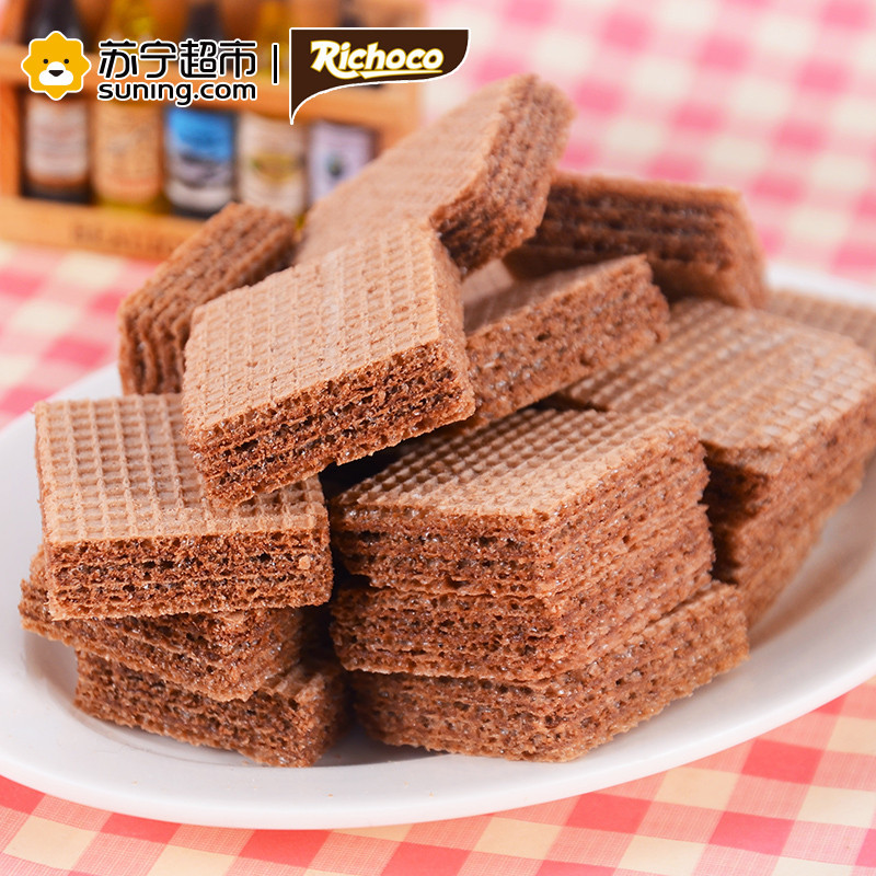 丽巧克richoco纳宝帝巧克力味威化饼干350g