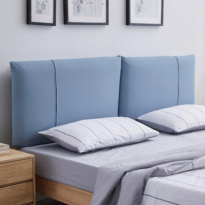 家柏饰(CORATED)免洗科技布床头靠垫软包双靠背贴墙自粘榻榻米靠枕 现代简约 5601-24#天蓝色 185*55*8厚有床头款