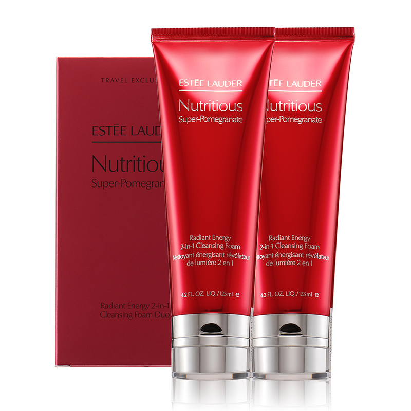 esteelauder雅诗兰黛鲜活亮采红石榴二合一洁面乳125mlx2参数