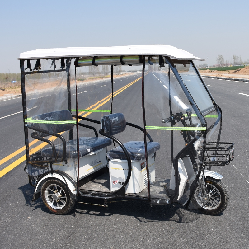 电动三轮车篷新款小巴士古达挡风罩雨蓬帘遮阳老人全封闭加厚透明车棚