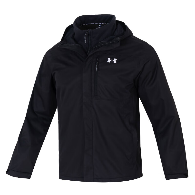 安德玛(Under Armour)男装 新款时尚运动休闲舒适透气保暖三合一夹克外套 1371585-002 ZP高清大图