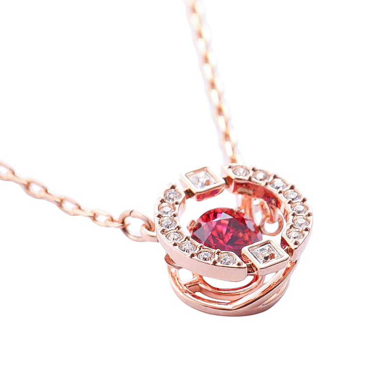 施华洛世奇(SWAROVSKI) 红色色跳动的心水晶项链 女士 人造水晶 送恋人5279421