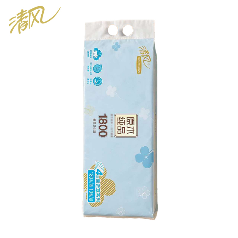 清风 A20CGW 幸运草系列 4层180克/卷 10卷/提 卷筒卫生纸 (计价单位:提)高清大图