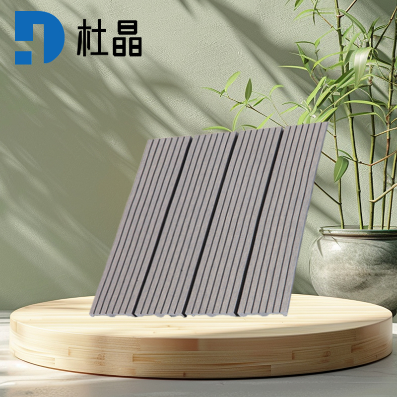 杜晶 DJ-PJDB8 防水防腐木塑拼接实木复合地板 0.3米宽直纹灰色