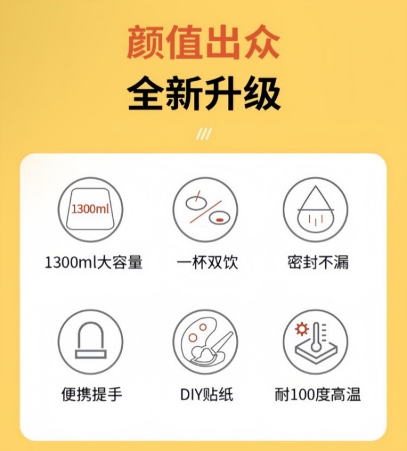 铁洋 披风款背带大肚杯 1300ML 个高清大图