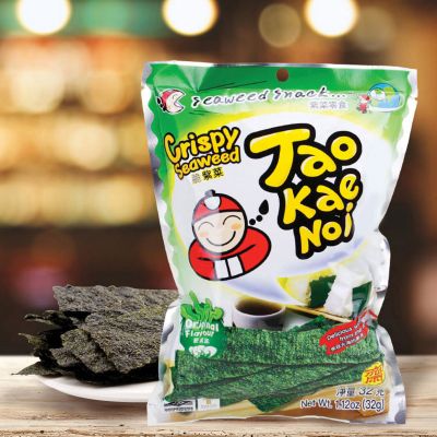 老板仔泰国进口海苔片原味32g即食儿童脆紫菜休闲零食小吃