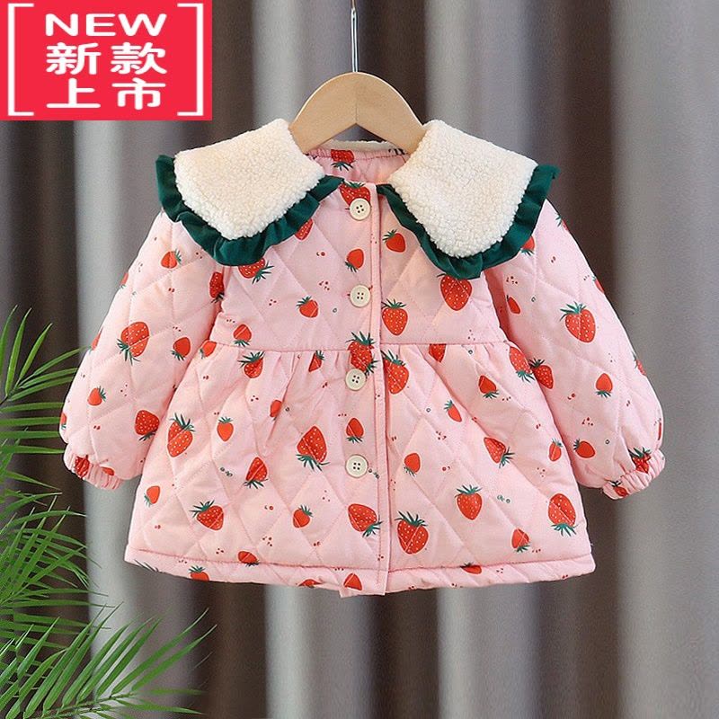 可莉允一两岁女宝宝加绒加厚外套秋冬款童装1婴儿冬天上衣3夹棉女童棉衣棉服图片