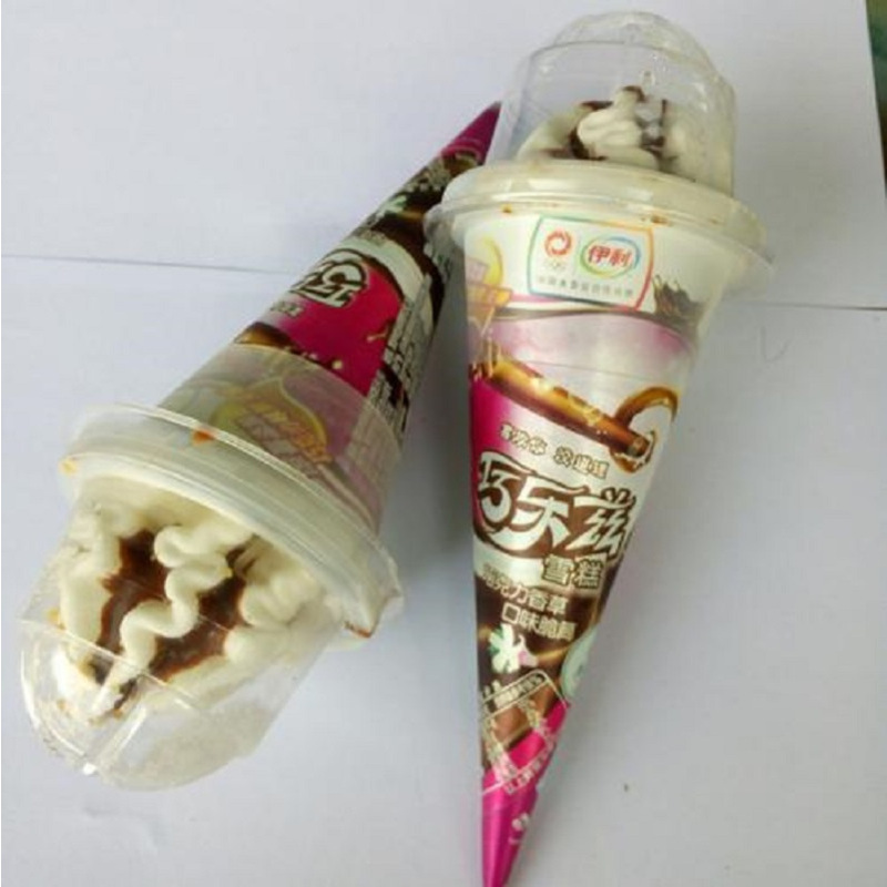 伊利巧乐兹巧克力香草口味脆筒冰淇淋85g