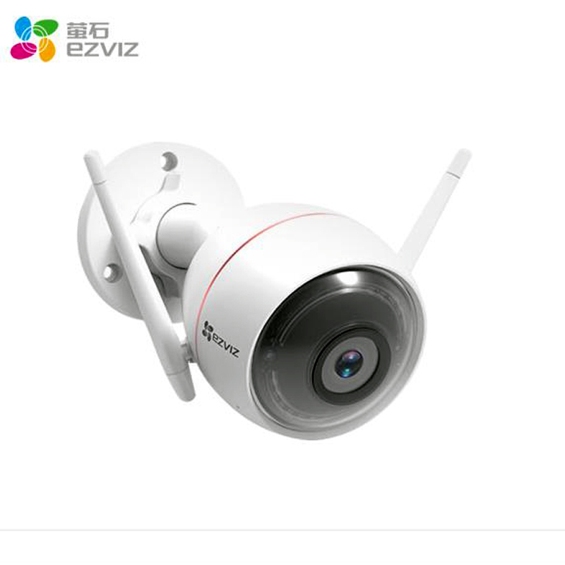 海康威视萤石C3W 室外无线网络监控器套装摄像头家用wifi夜视手机 720P 含128G卡
