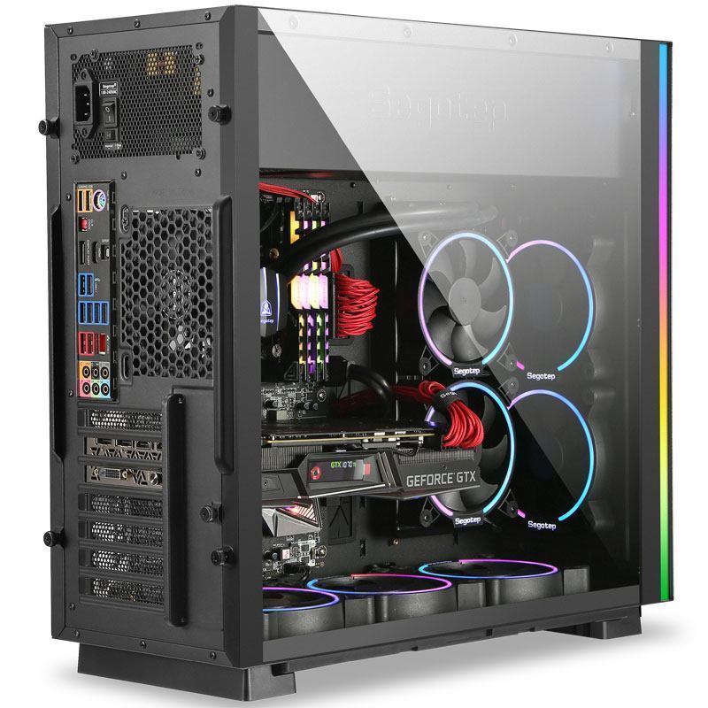 甲骨龙i9 9900KF/RTX2060 6G独显/Z390UD 16G内存 2560G固态水冷游戏台式电脑主机 DIY组装机