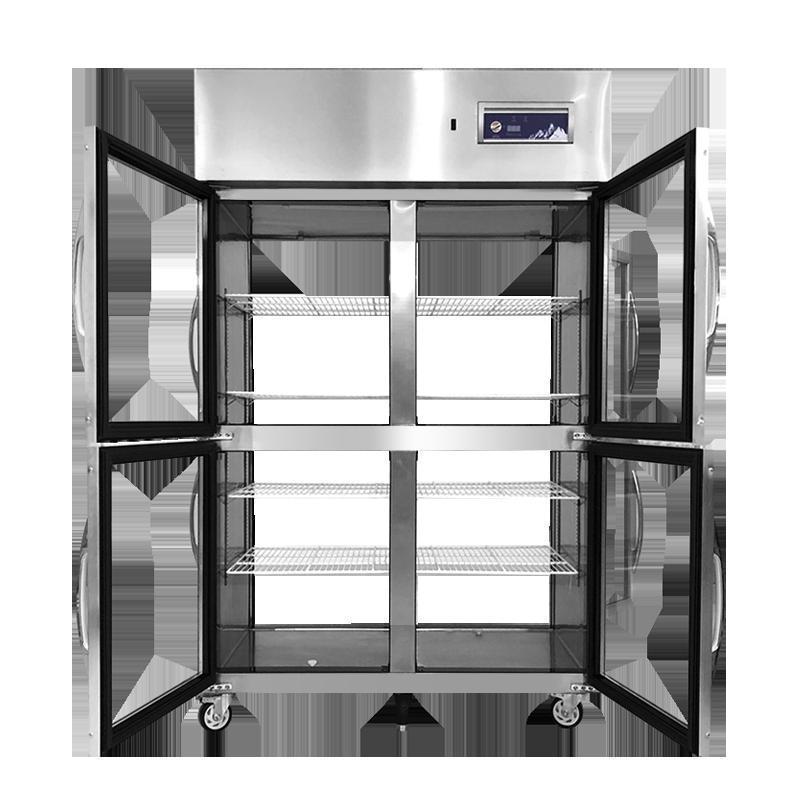 品能达 风冷前后12门保鲜冷藏柜 火锅店专用 饮料水果蔬菜商用展示柜