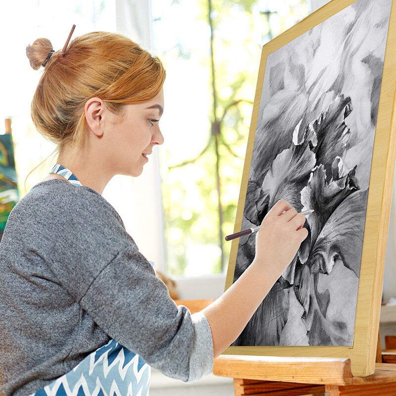 得力73614素描本 4K 180g绘画纸 20张高清大图