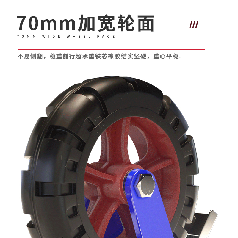 豫众诺 重型轮子 10寸刹车轮 个高清大图