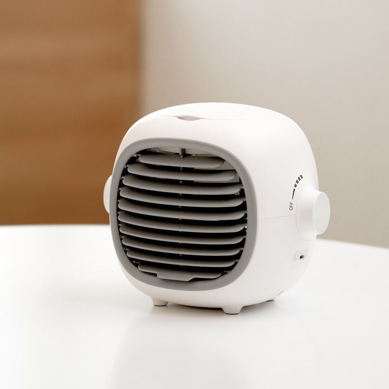 迷你空调扇usb制冷降温冷风机可充电小型风扇随身携带便携式 贵族白