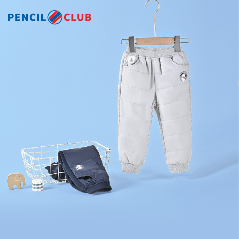 [福利]铅笔俱乐部童装男童长裤夹棉宝宝秋装儿童加绒加厚裤子
