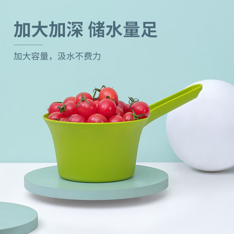 茶花(CHAHUA)水瓢家用加厚塑料食品级厨房漂舀水勺水舀子瓢子水勺子2个装* 1911高清大图