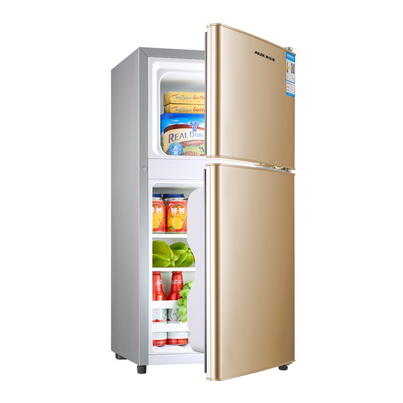 奥克斯(aux)小冰箱家用迷小型宿舍出租房冷冻冷藏迷你单人二人双门双
