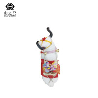 山之只 装饰摆件仿真牦牛 白色 个