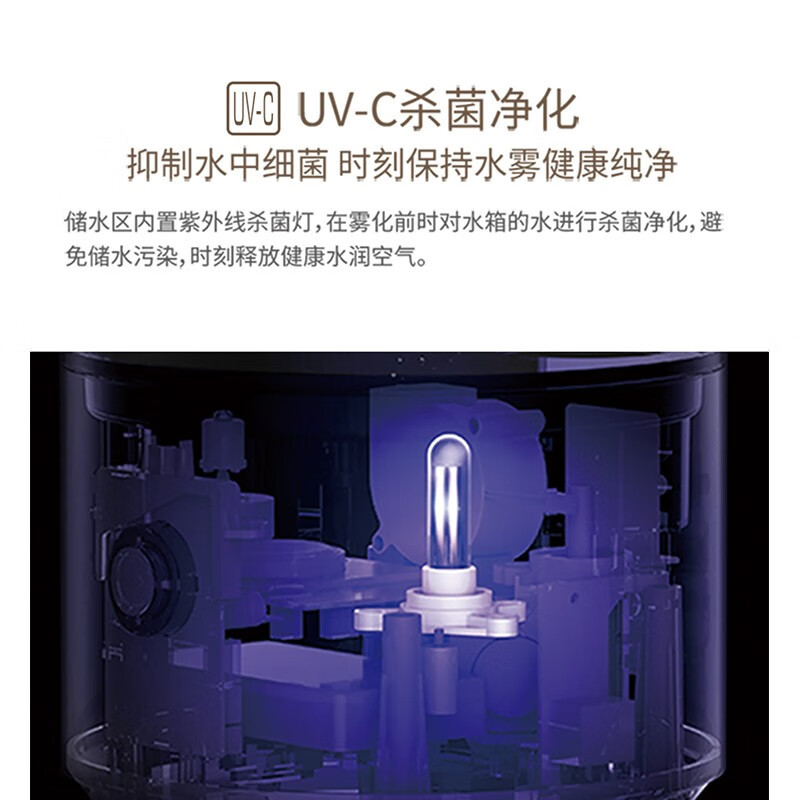 莱克HU301 智能除菌加湿器家用客厅卧室空气净化加湿器大雾量加湿机HU301 H5-岚菁:标准版高清大图