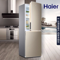 海尔(Haier)双门冰箱风冷无霜两门190升家用双开门式冷藏冷冻冰箱保鲜省电二级能效宿舍炫彩金BCD-190WDPT