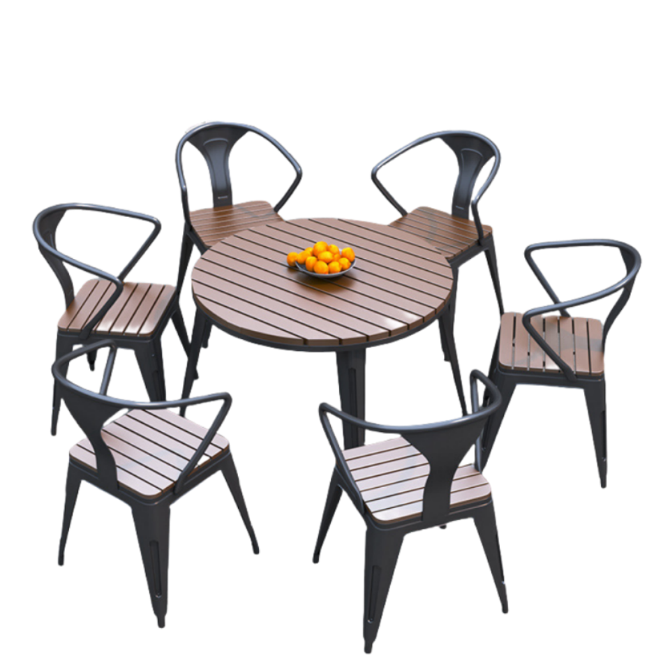 户外桌椅60cm方桌+2椅套高清大图