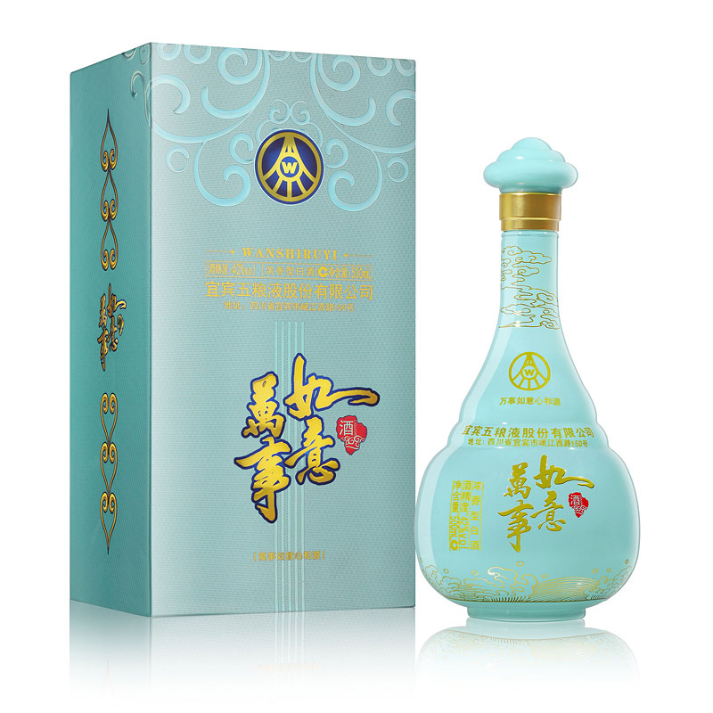 五粮液股份 万事如意 心和源 500ml 单瓶装 42度浓香型 白酒