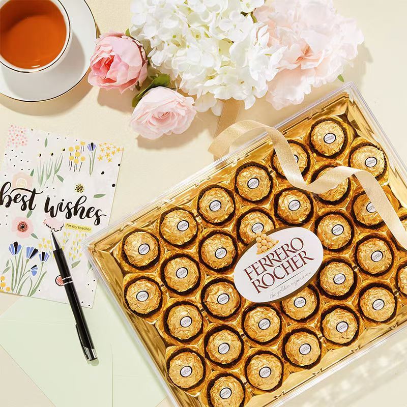 费列罗(FERRERO)榛果威化糖果巧克力制品32粒礼盒装高清大图