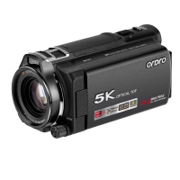 欧达 XV80 摄像机5K 12倍光学变焦 vlog短视频家用DV遥控IR红外夜摄 （标配+提手+遮光罩）