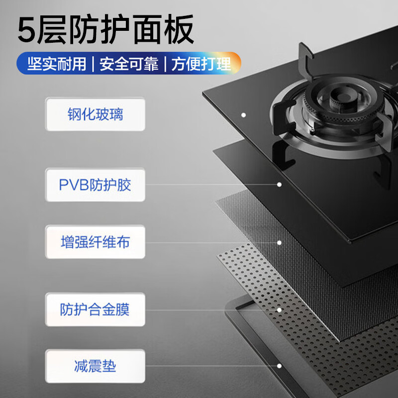 老板(Robam)燃气灶20B0AS煤气灶5.2KW大火力猛火灶 64%热效率小尺寸可调节底盘天然气 20B0A升级款高清大图