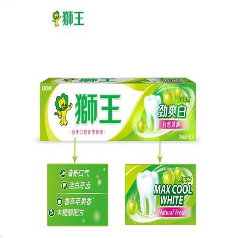 狮王 劲爽白 牙膏香萃苹果 180g(单位:支)