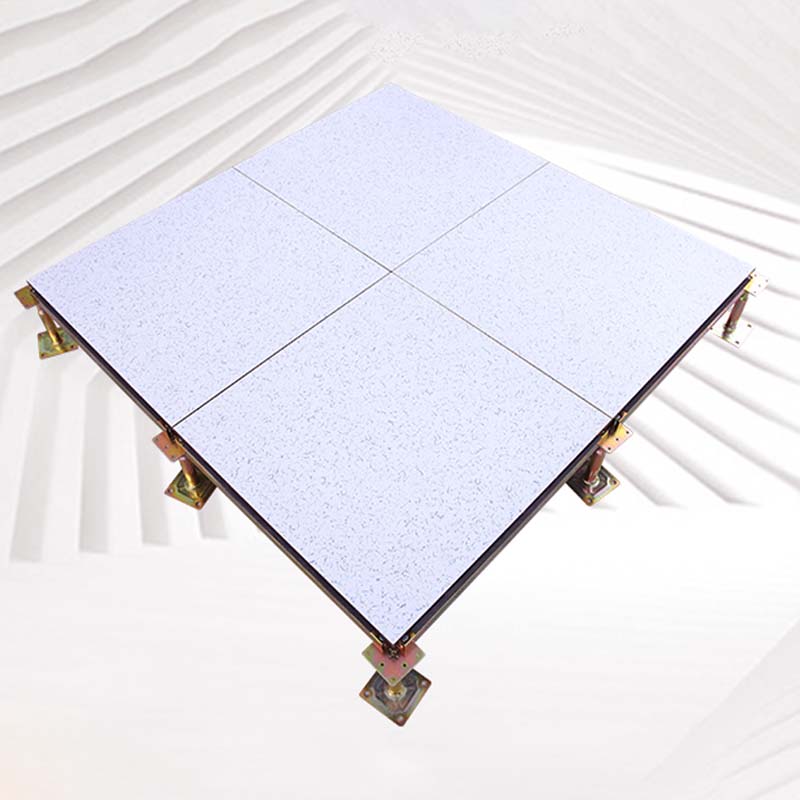 先围 全钢陶瓷防静电地板 600*600*40mm小兰花 片高清大图