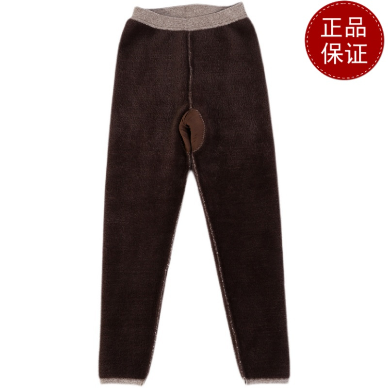 免费试穿 春秋装羊毛裤男女加厚貂绒保暖裤毛线裤中老年高腰打底裤2024冬装新款羊毛保暖裤男大码内穿毛裤加绒裤高清大图