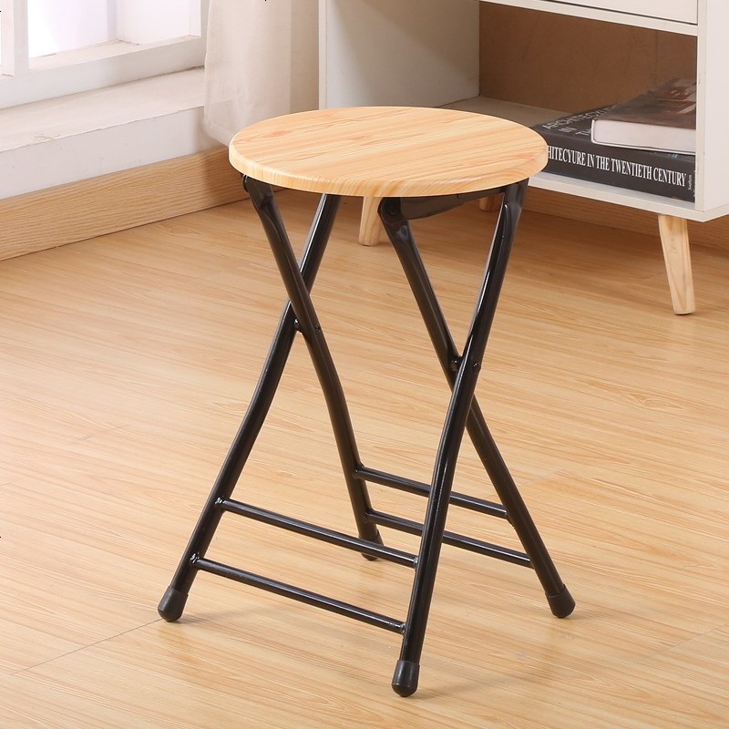 简约折叠椅子凳子靠背椅家用便携椅简易宿舍椅电脑椅培训椅办公椅 双梁凳黑腿黄色