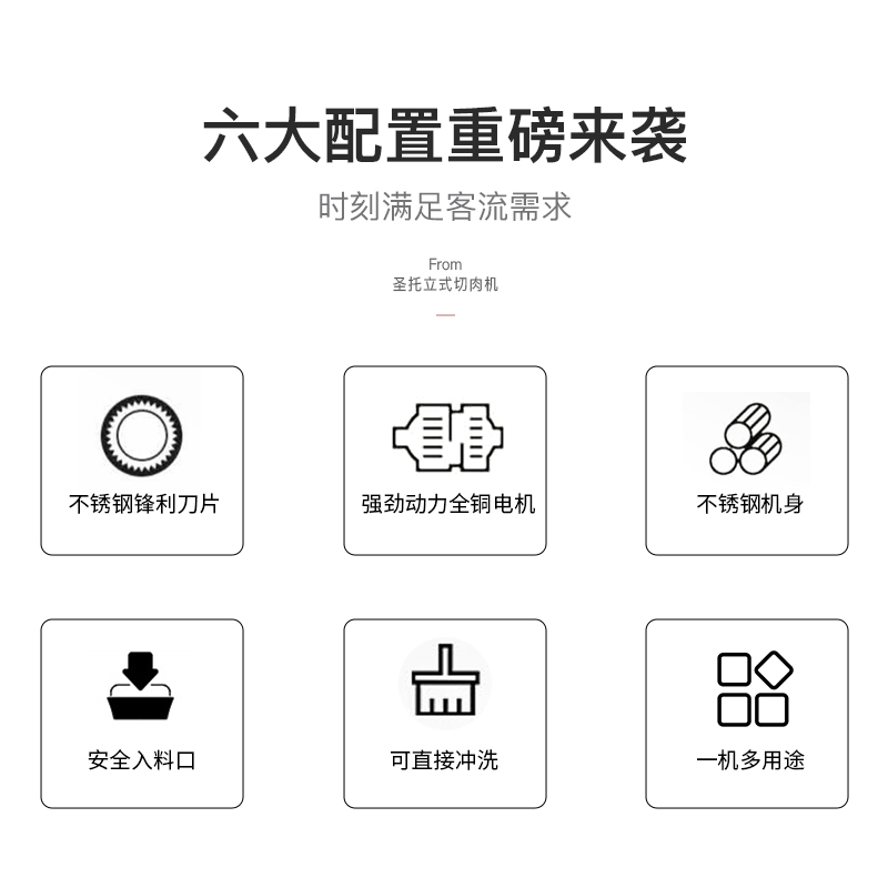 圣托(Shentop)多功能切肉机 商用全自动切肉片机 饭堂厨房猪肉羊肉切肉机 DFD06高清大图