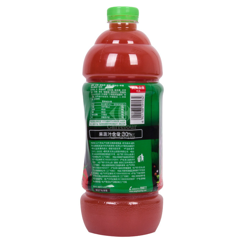农夫果园30番茄草莓山楂味18l瓶装