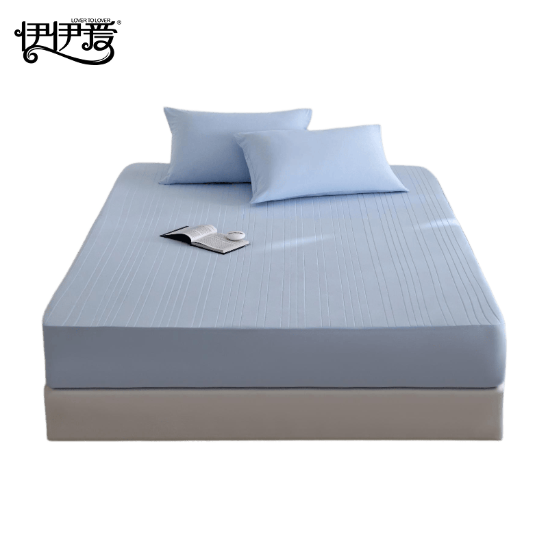 伊伊爱 月光酣眠锦氨凉感两用床笠软席三件套高清大图