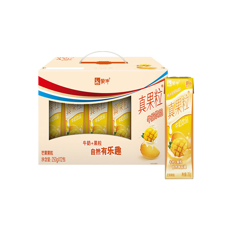 蒙牛mengniu真果粒牛奶饮品芒果口味康美包250ml12包