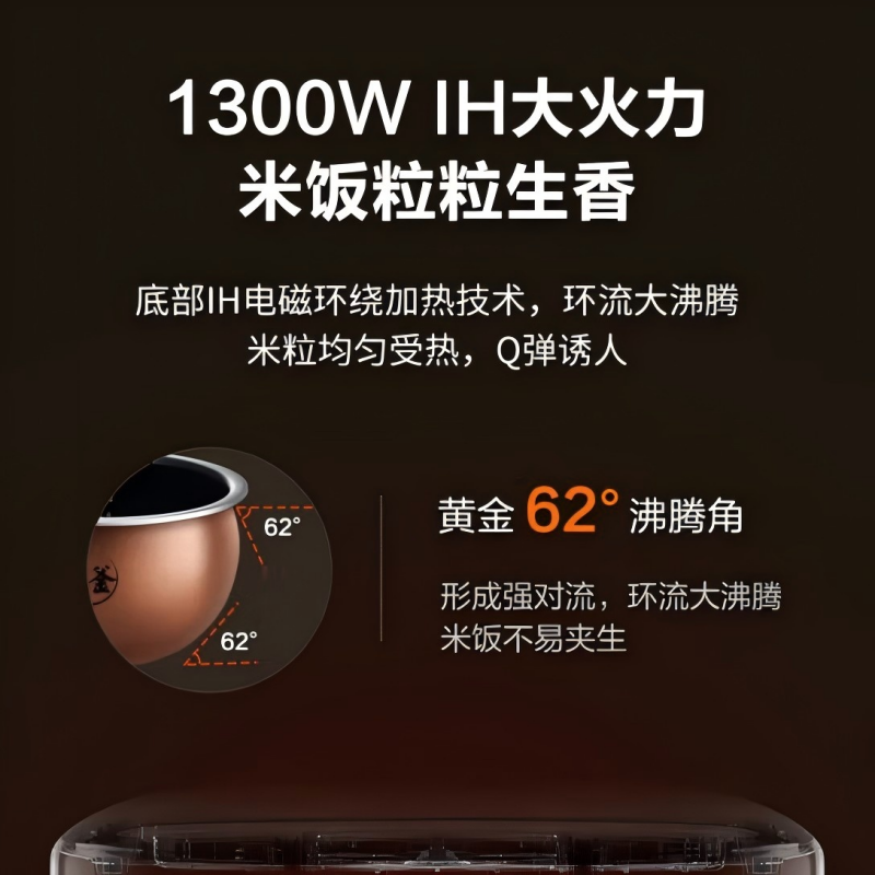 苏泊尔(SUPOR)电饭煲SF40HC0028 铜晶球釜内胆IH加热 触控操作 家用智能多功能电饭锅煮饭锅 适用3-8人