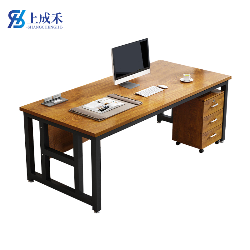 上成禾办公桌含活动柜1.2m/张高清大图