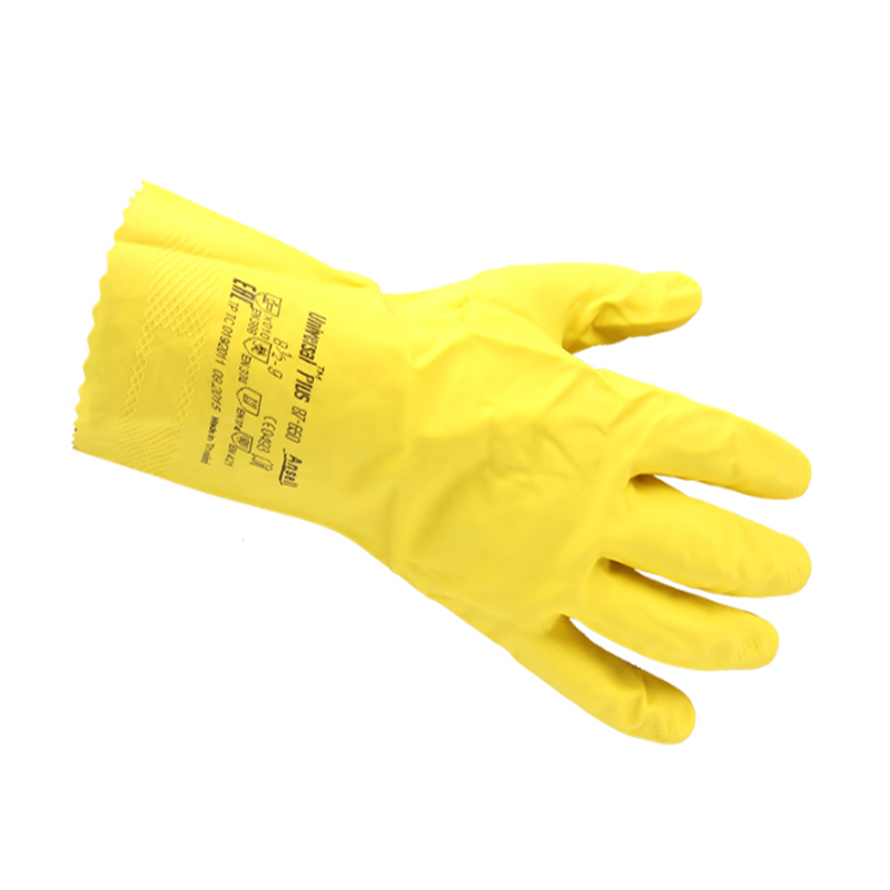 ANSELL/安思尔 高级黄色天然橡胶手套 87-650 S-L (单位:副)