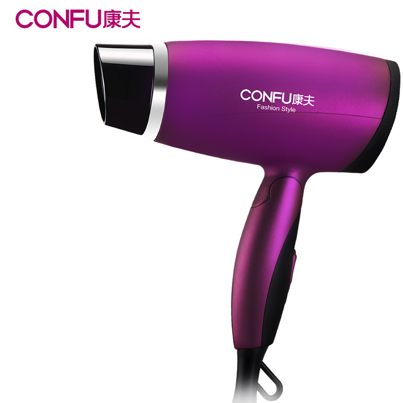 康夫(CONFU)家用电吹风机 KF-5110 可折叠宿舍1800W 3档恒温设计单集风嘴恒温护发过热保护大功率吹风筒高清大图