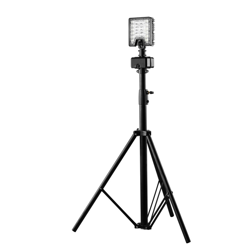 明特佳 MTJ-ZR6118 60W IP66 DC24V 5700K 轻便式工作灯(计价单位:套) 黑色 蓄电池供电高清大图