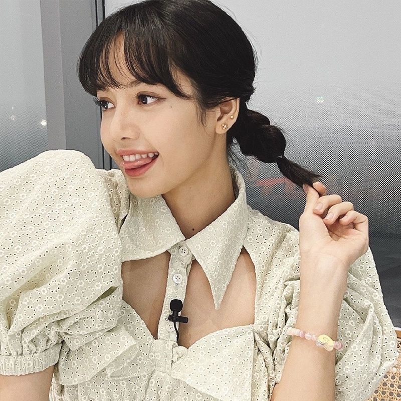 黄色笑脸lisa同款手链lisa同款串珠爱心笑脸彩色手链ins小众设计手饰