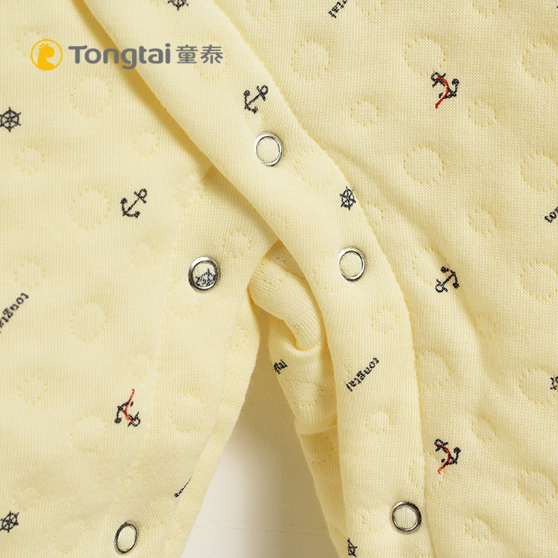 童泰TONGTAI婴儿衣服纯棉连体衣宝宝保暖内衣加厚婴儿爬服哈衣秋冬婴幼儿通用73cm