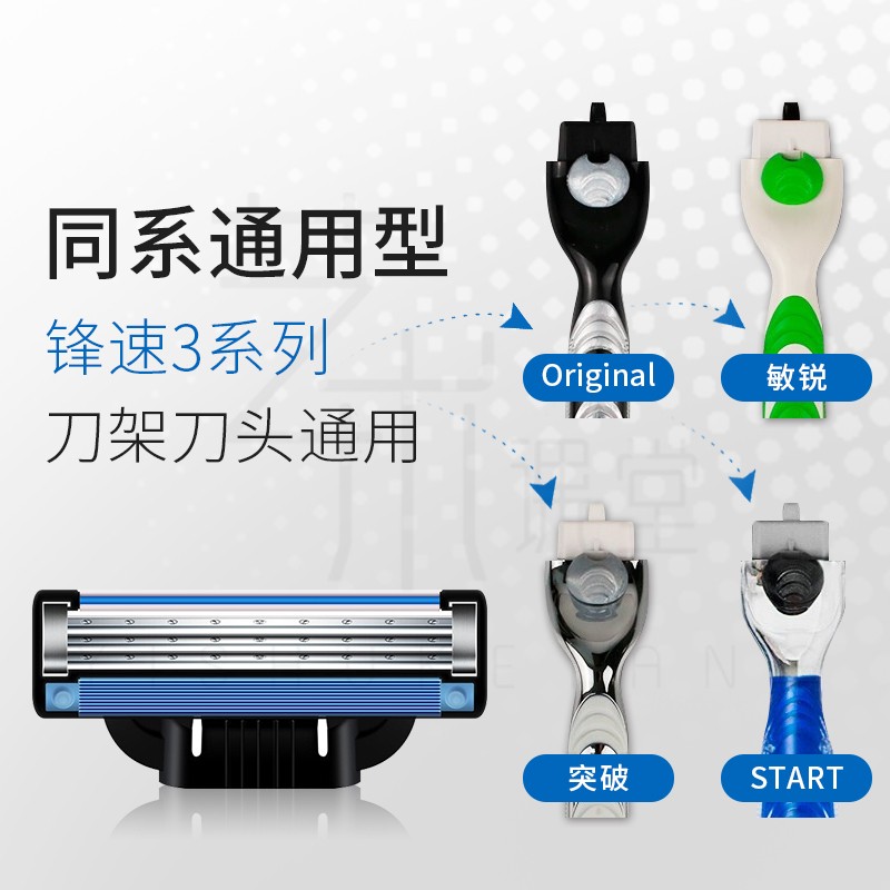 吉列锋速3刀片(6刀头)高清大图